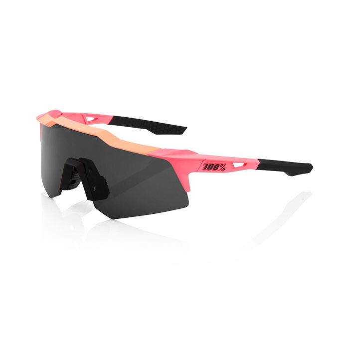 Óculos Ciclismo 100% Speedcraft XS Matte Washed Out Neon Pink Smoke Lens