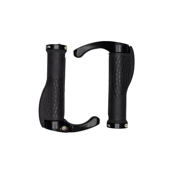 Manopla GTA Comfort 130mm em Borracha TPR com Trava e Bar End – Preta