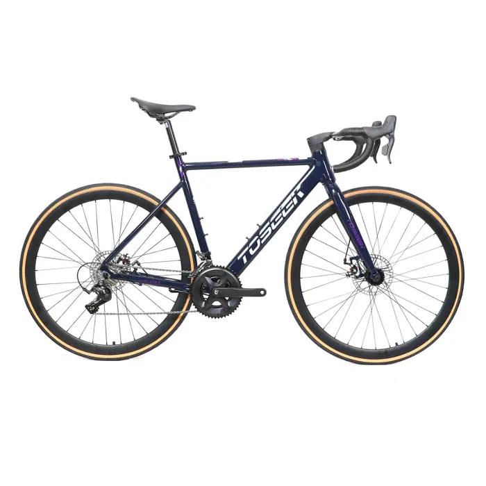 Bicicleta Speed Chester 3.0 Aro 700 2x8 Tamanho 54 Azul Marinho com Cinza