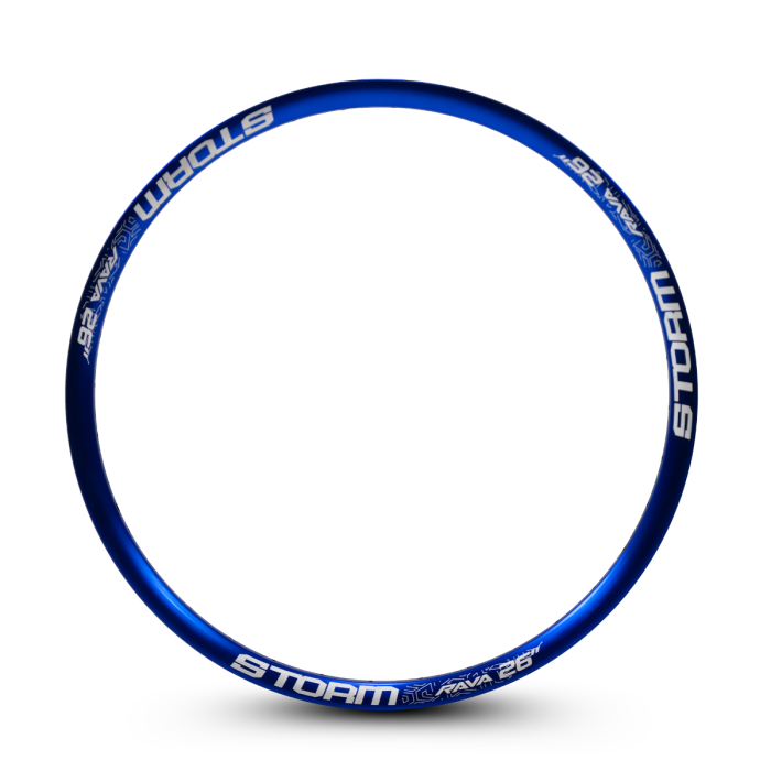 Aro 26 X 36f Freeride Rava Storm Alumínio Anodizado Azul