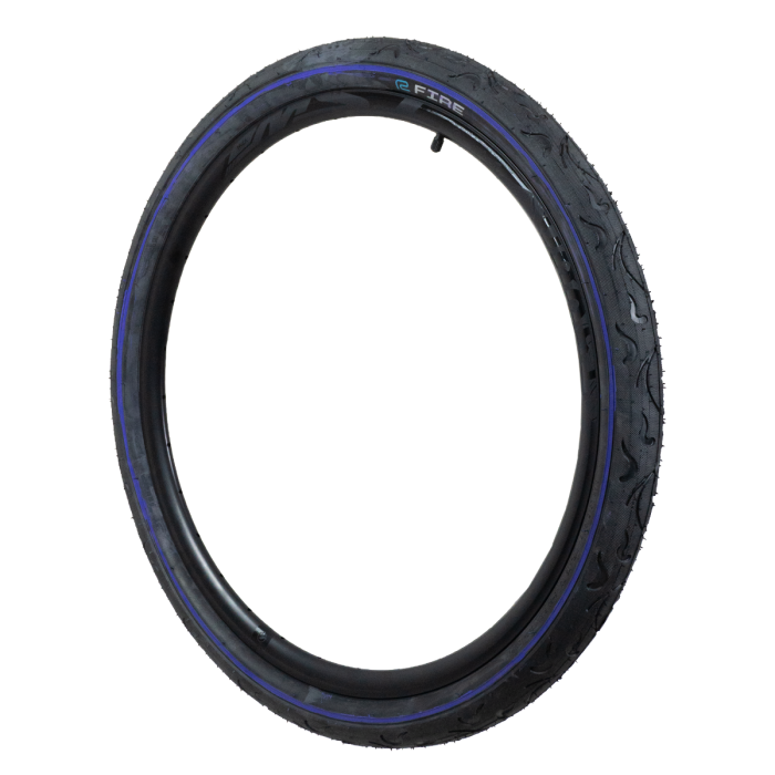 Pneu Aro 26 x 2.125 Kevlar 30 TPI Fire Preto com Linha Roxa 
