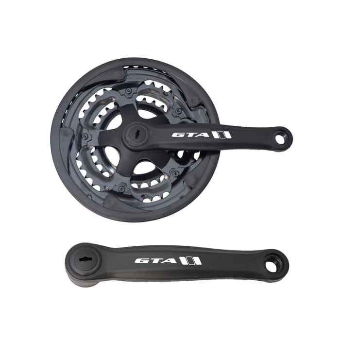Pedivela triplo GTA  28/38/48 Dentes Braço De Aço 170mm  Com Protetor de Corrente