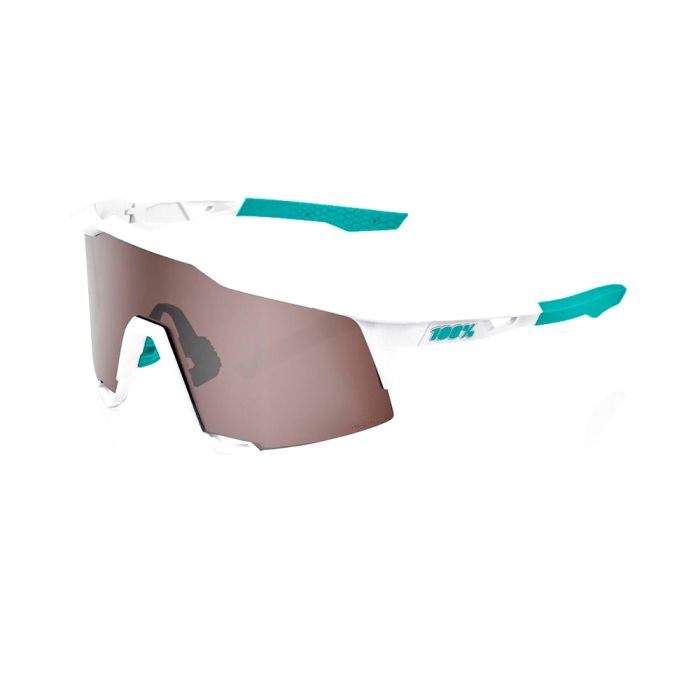 Óculos Ciclismo 100% Speedcraft Bora Hans Grohe Team White Hiper Silver Mirror Lens