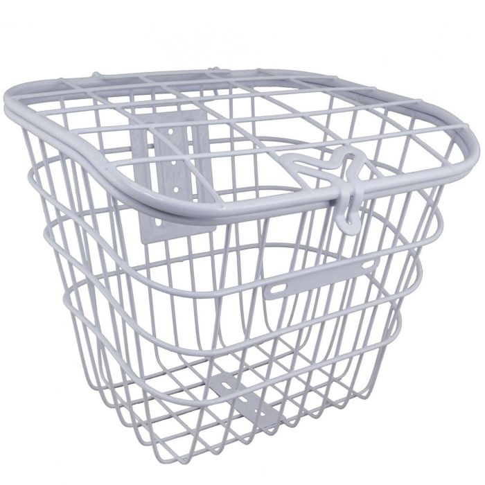 Cesta Grande Oval  Branca com Tampa