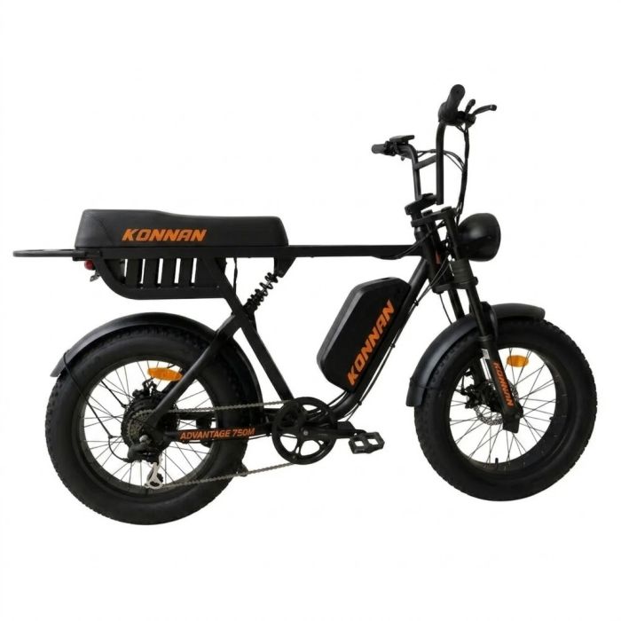Bicicleta Elétrica Konnan Advantage 750w Aro 20 Preto/laranja