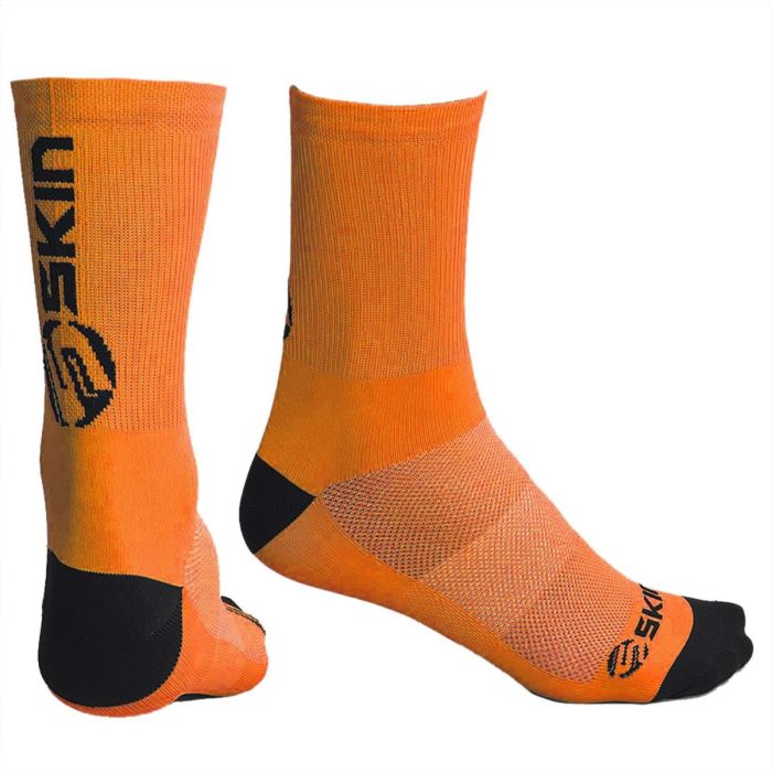 Meia Cano Médio Skin Neon Laranja