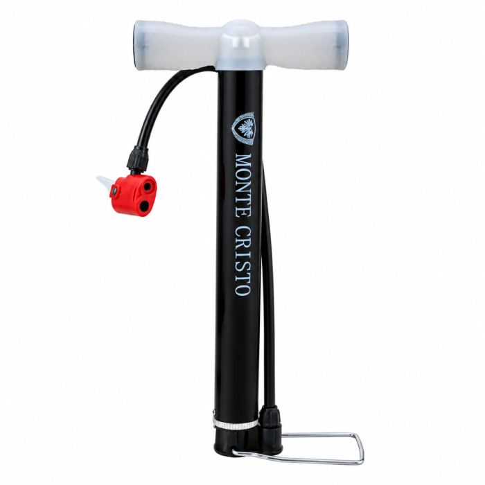 Bomba de Ar para Bicicleta Aço 35x300mm Preta com Branco Monte Cristo