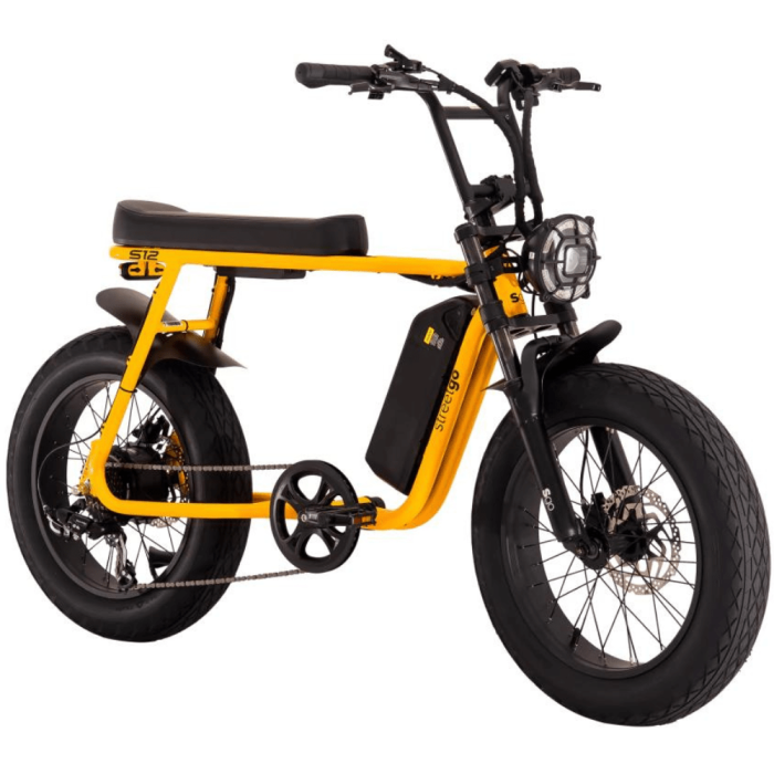 Bicicleta Elétrica Streetgo S12 750w Alumínio 48v 32km/h 15ah Freios Hidráulicos Amarela