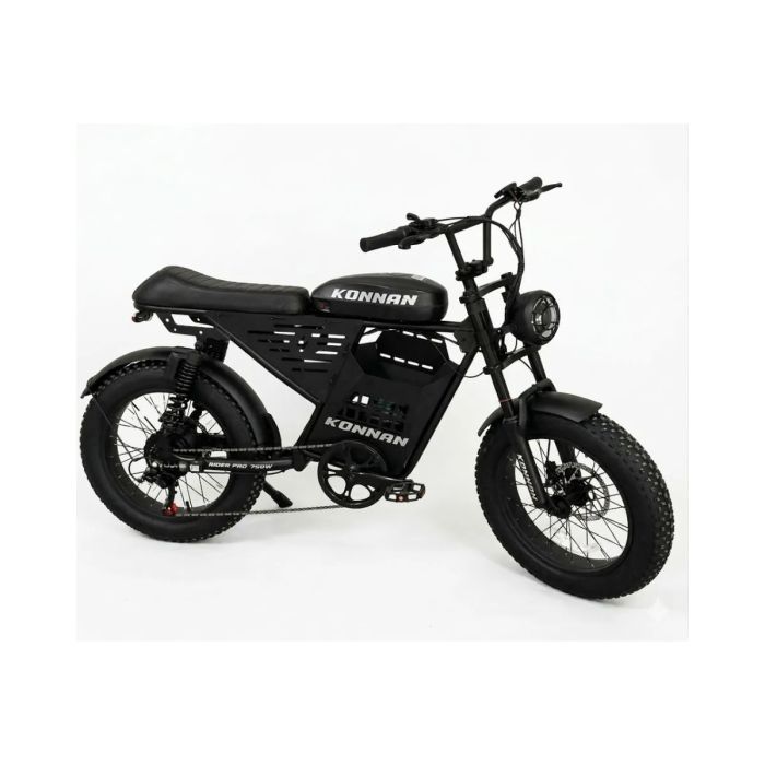 Bicicleta Elétrica Konnan Rider 750w Aro 20 Preto/Branco