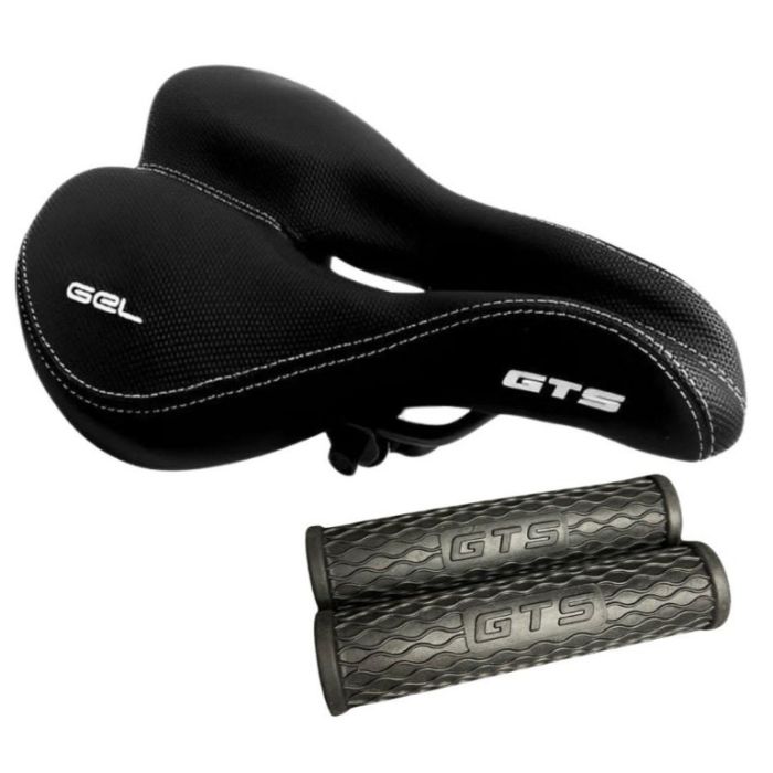 Kit Selim Mtb Gel Vazado Gts Soft e Manopla