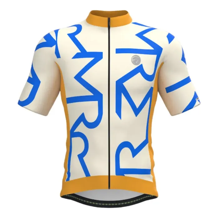 Camisa Ciclismo Mauro Ribeiro Identite Branco com Amarelo