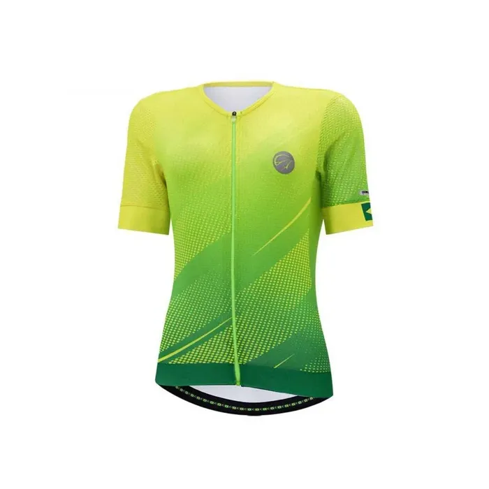 Camisa Ciclismo Feminina Mauro Ribeiro Brasil 2023 Amarela