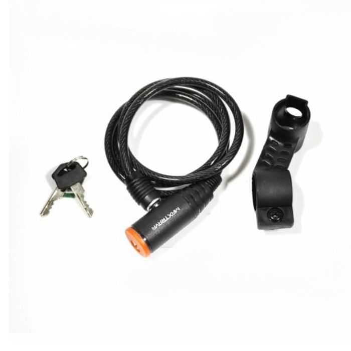 Cadeado Espiral 6x1000mm Maxtrava com Chave e Suporte