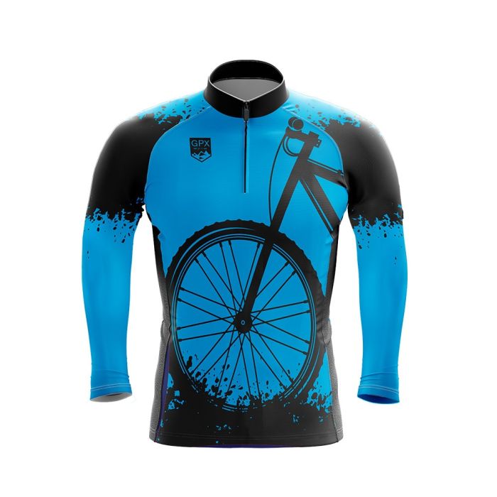 Camisa Manga Longa Ciclismo GPX Bike Azul