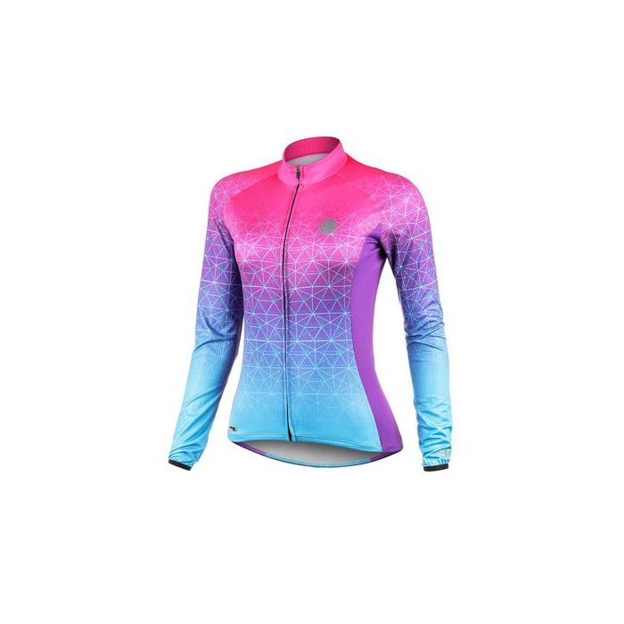 Camisa Ciclismo Feminina Manga Longa Mauro Ribeiro Weft Turquesa