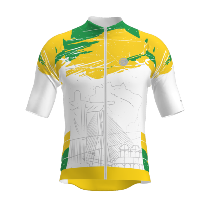 Camisa Ciclismo Brasil Branca 2025 Mauro Ribeiro Masculina