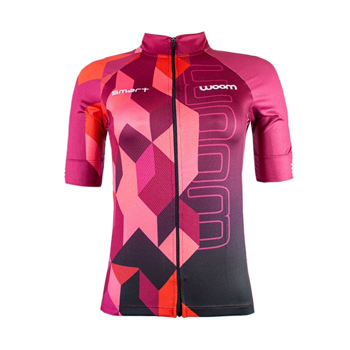 Camisa Ciclismo Feminina Woom Smart Scarlet