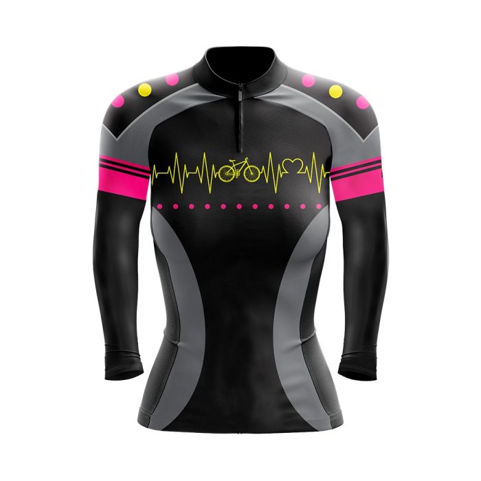 Camisa Ciclismo Manga Longa Feminina GPX Adrenalina