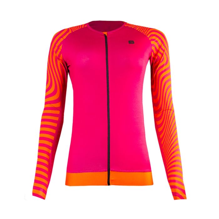 Camisa Ciclismo Manga Longa Furbo Feminina Donna Ragazza Funny