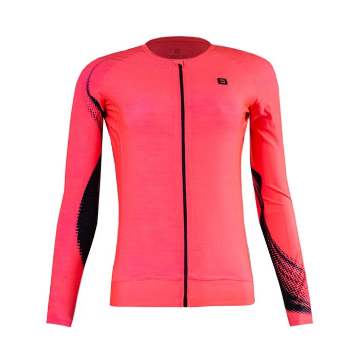 Camisa Ciclismo Manga Longa Furbo Feminina Donna Ragazza Glow