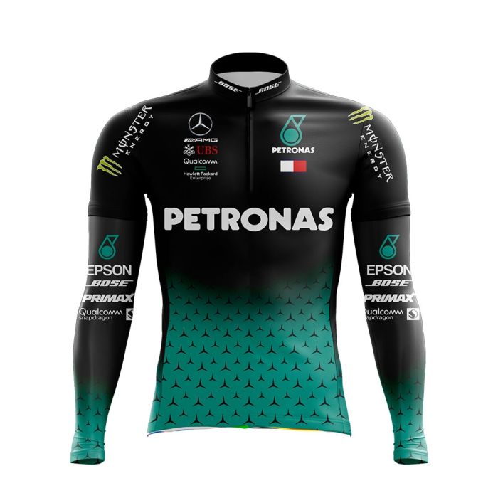 Camisa Ciclismo Manga Longa Petronas Black