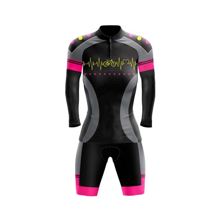 Conjunto Ciclismo Feminino Bermuda e Camisa Manga Longa GPX Adrenalina