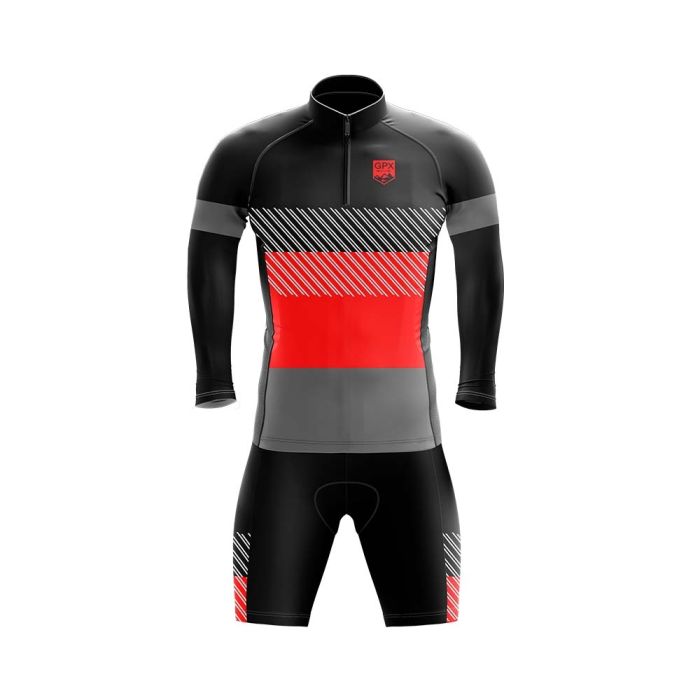Conjunto Ciclismo Bermuda e Camisa Manga Longa GPX Speed Red