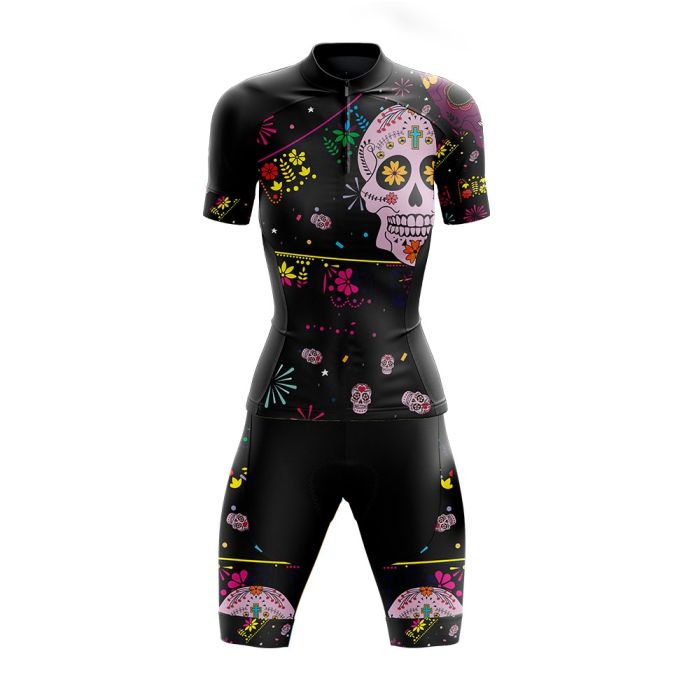 Conjunto Ciclismo Feminino GPX Skulls