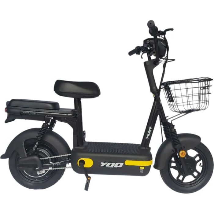 Bicicleta Scooter Elétrica Yoo Mobility Y-200 350w Farol Led Amarela