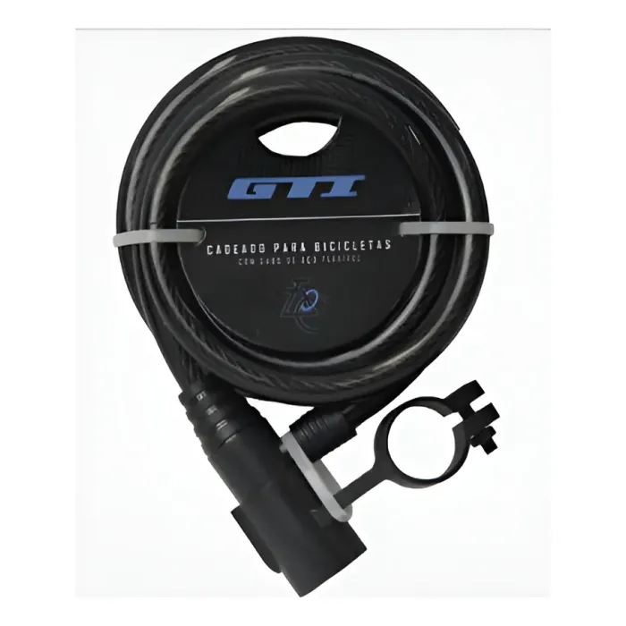 Cadeado Espiral Gti Com Chave 1m X 12mm Com Suporte.