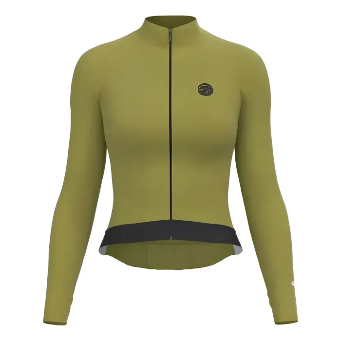 Camisa Ciclismo Feminina Manga Longa Mauro Ribeiro Fiber  Oliva 