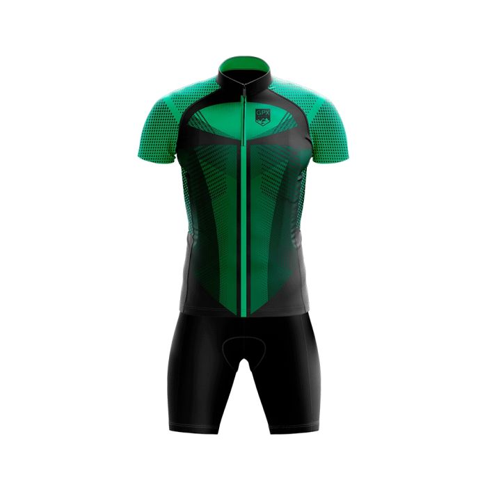 Conjunto Ciclismo Bermuda e Camisa GPX Wave Black Colors Forro Espuma