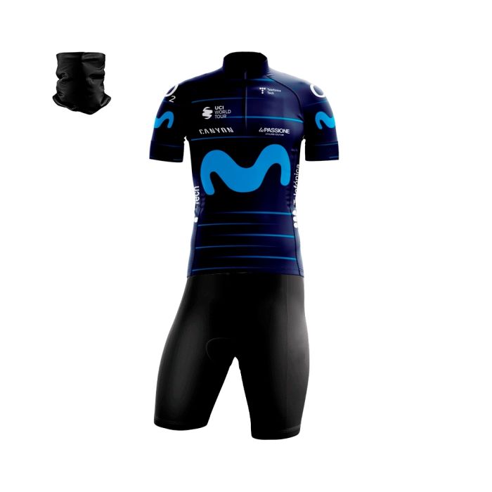 Conjunto Ciclismo Bermuda e Camisa Mov. Forro Espuma + Bandana