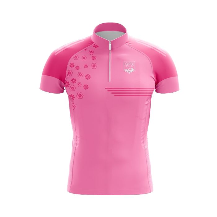 Camisa Ciclismo Feminina GPX Roses Pink
