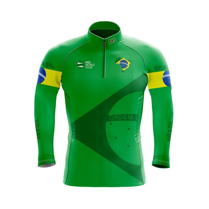 Camisa Ciclismo GPX Brasil Verde Manga Longa