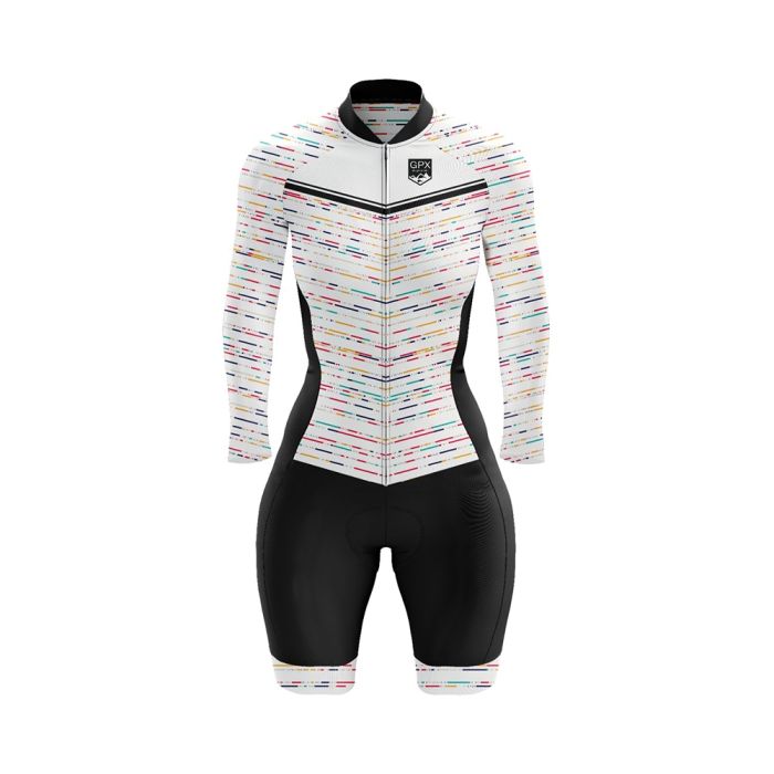 Macaquinho Ciclismo Manga Longa Feminino GPX Elite New Holiday