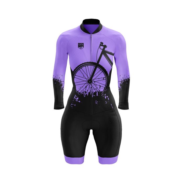 Macaquinho Ciclismo Manga Longa Feminino GPX Elite Bike
