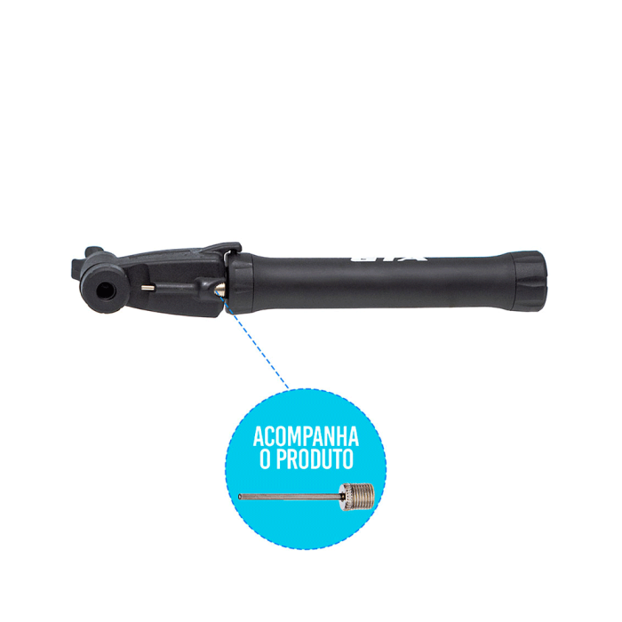 Bomba de Ar de Mão GTA Bike NX Bidirect 80psi Preto