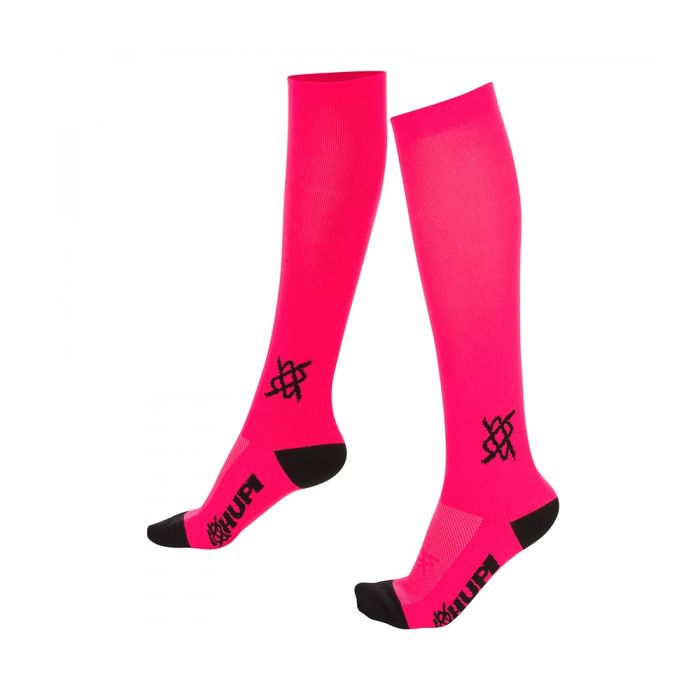 Meia Cano Longo 30cm Hupi Rosa Neon