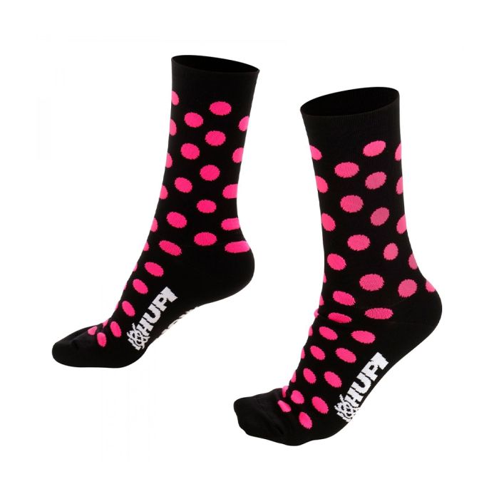 Meia Cano Longo Hupi Dots Rosa