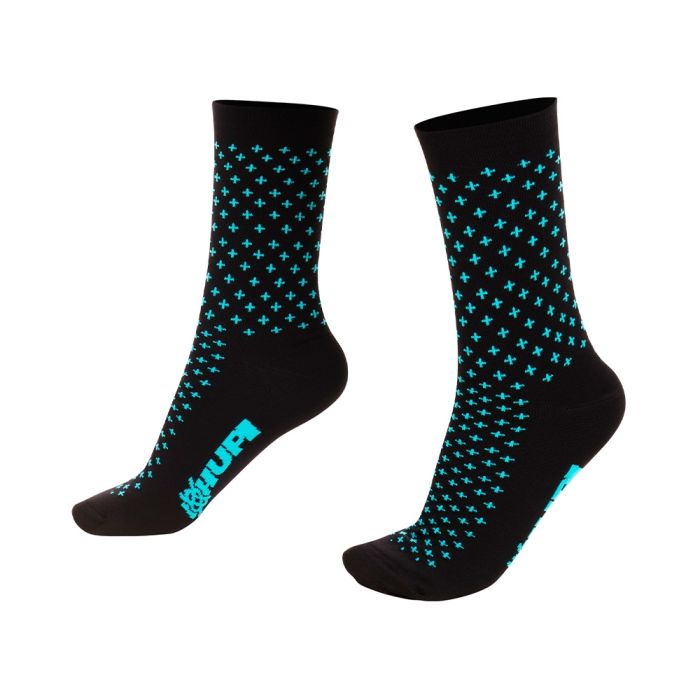 Meia Cano Longo Hupi Max Preto/Verde