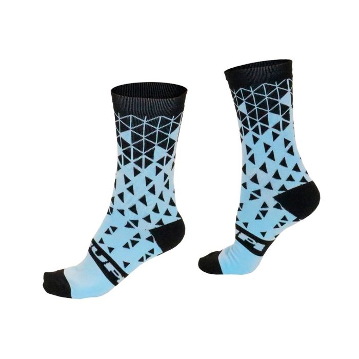 Meia Cano Longo Hupi Tetris Light Blue 