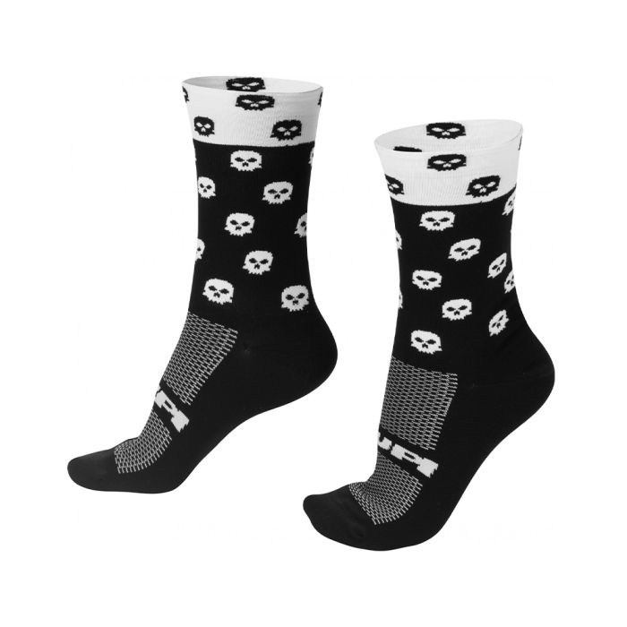 Meia Cano Longo Hupi Caveira BW