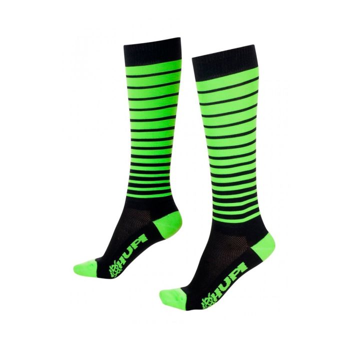 Meia Cano Longo 30cm Hupi Verde Listra
