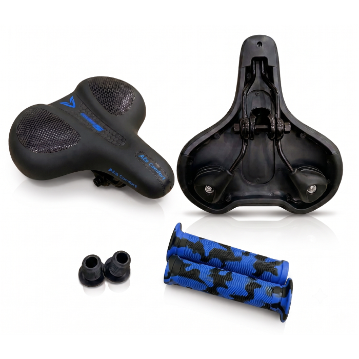 Kit GTS de Selim Anatômico Ats Comfort com Manoplas – Azul