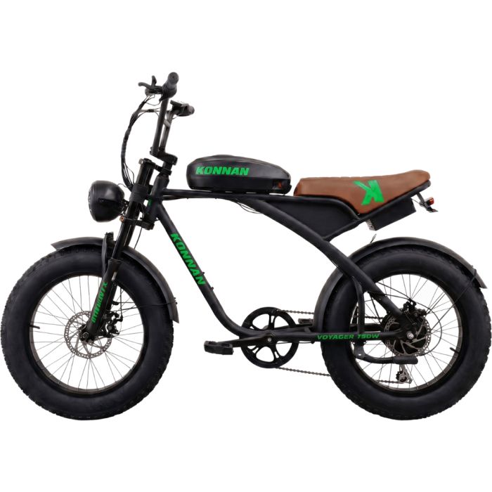Bicicleta Scooter Elétrica Konnan Voyager 750w Bateria Lítio Preto/Verde