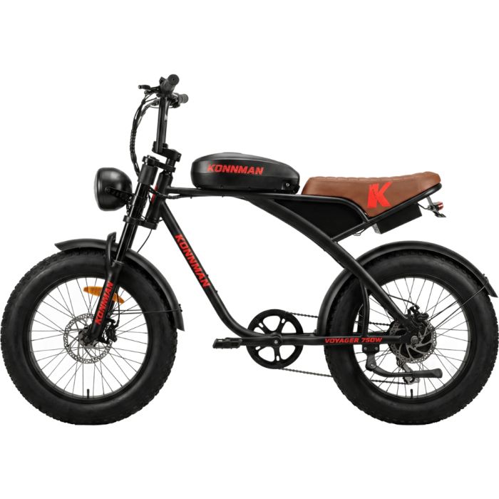 Bicicleta Scooter Elétrica Konnan Voyager 750w Bateria Lítio Preto/Vermelha
