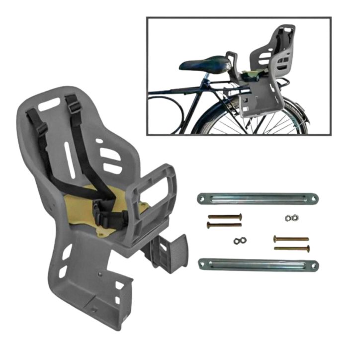 Cadeirinha Traseira p/ Garupa GTS c/ Cinto e Apoio P&eacute;  -Cinza