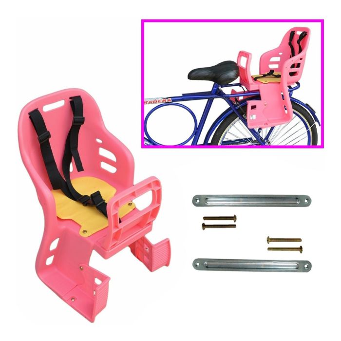 Cadeirinha Traseira p/ Garupa GTS c/ Cinto e Apoio P&eacute;  -Rosa