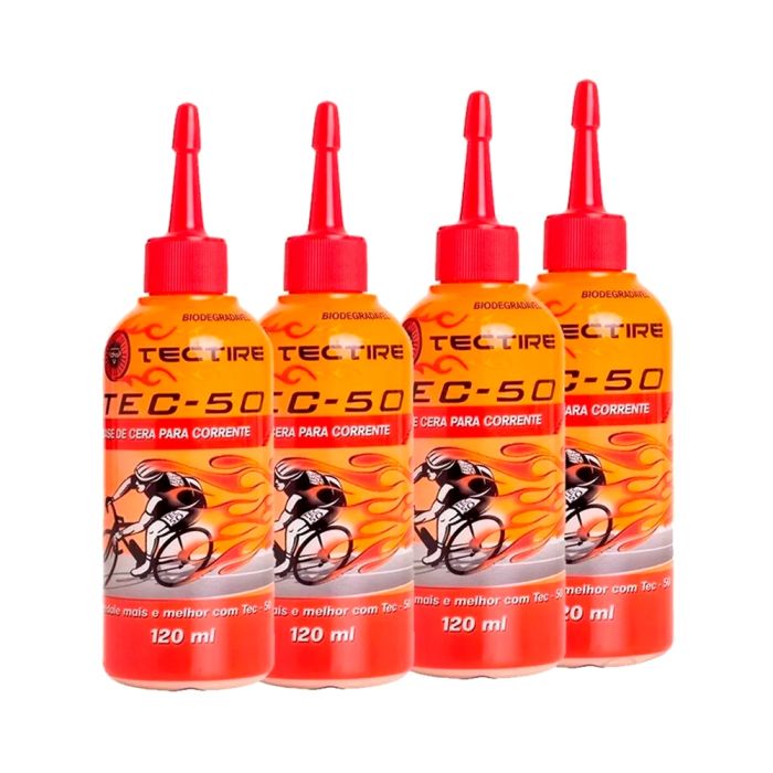 Kit 4 Lubrificante Tectire Tec 50 Cera 120ml
